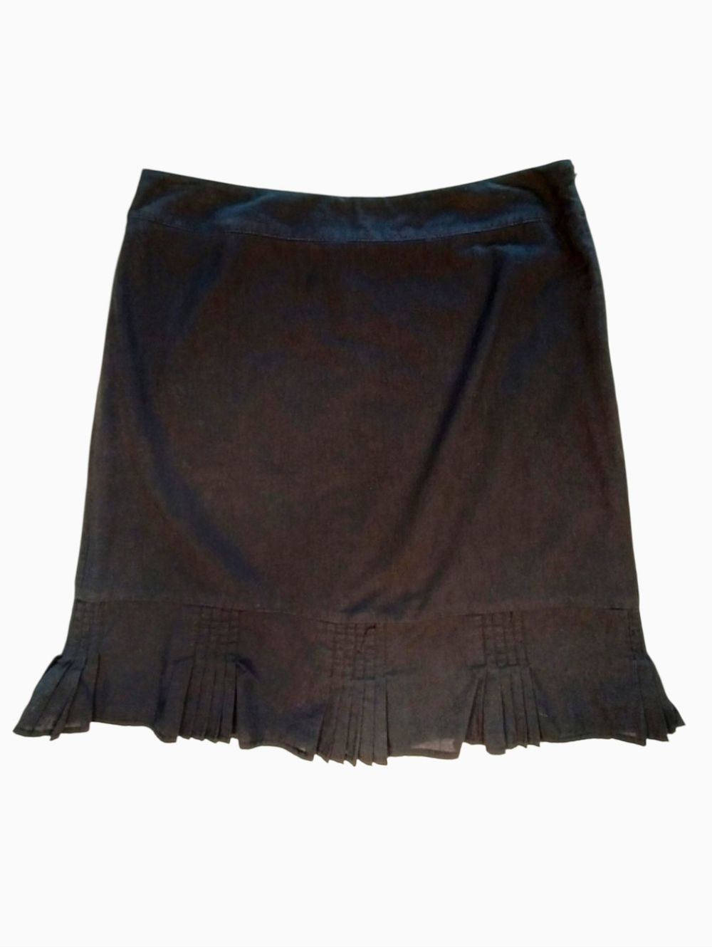 Elevenses Anthropologie Lined Cotton Mini Skirt Women's Sz 8 Charcoal